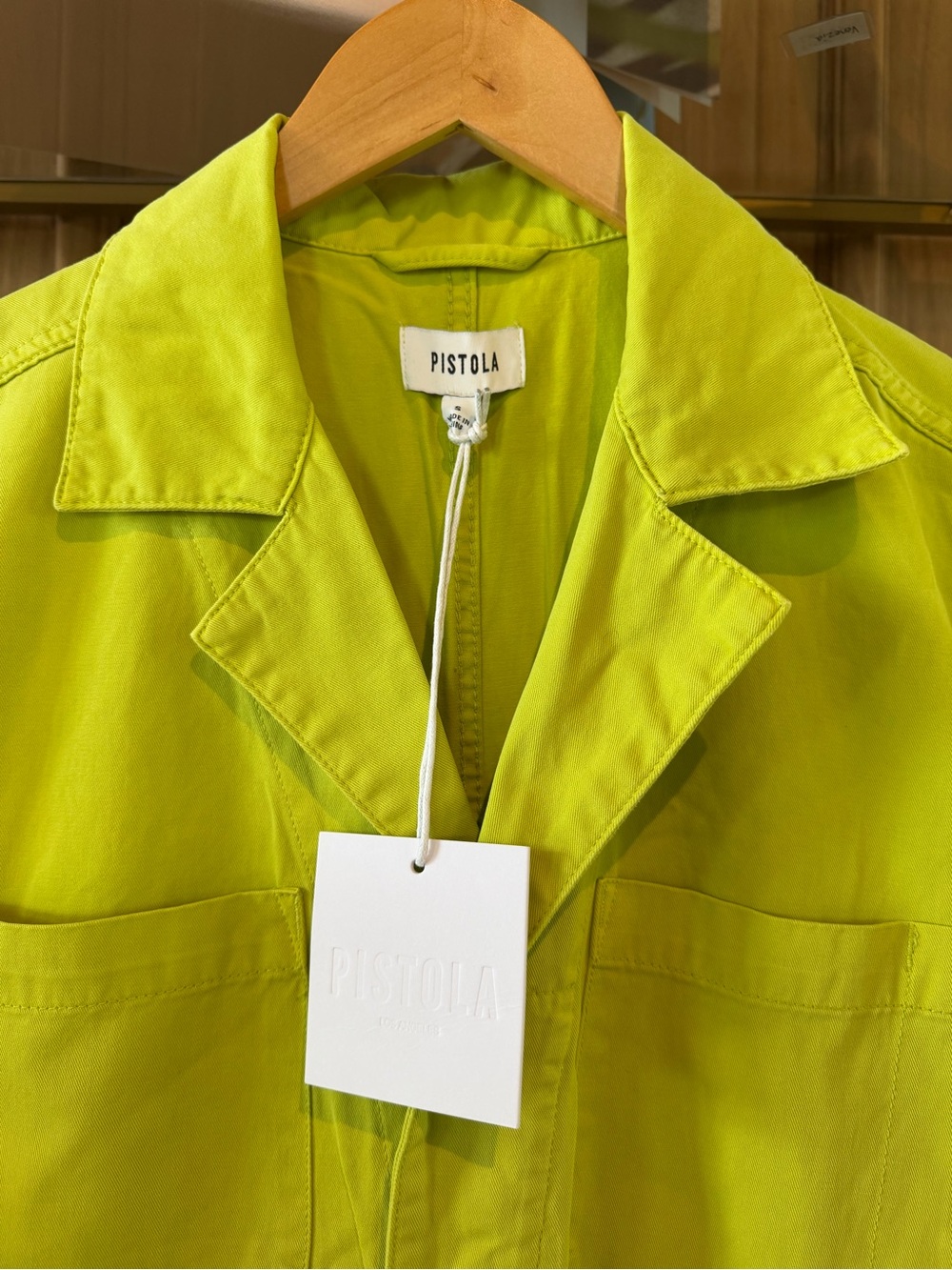 pistola Neon Lime Short-Sleeve One-Piece Jumpsuit - Picture 2 of 5